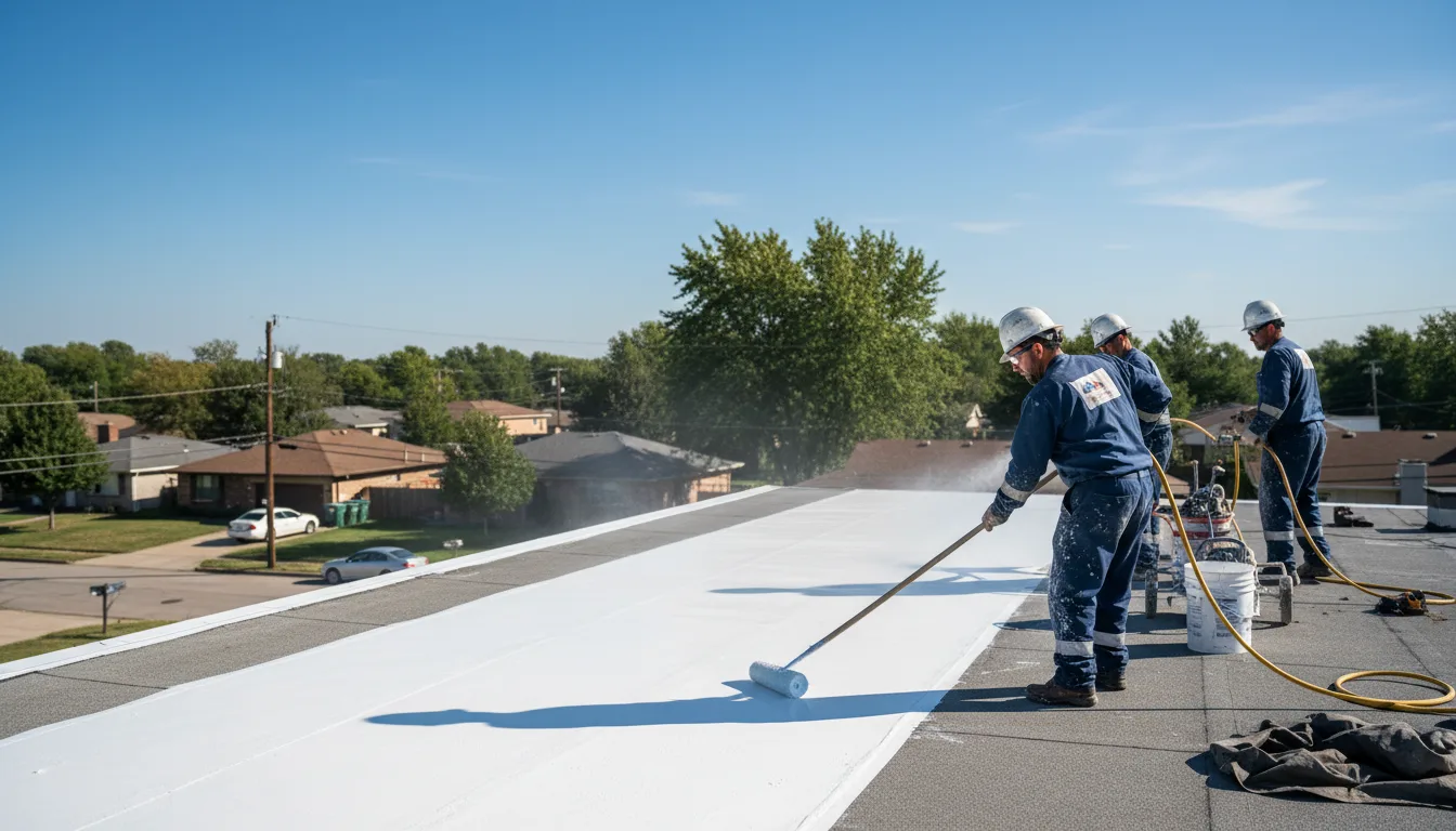 Commercial roof coating in Aurora, OH near me